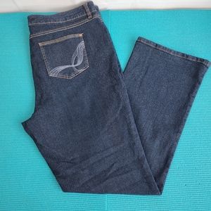 Gloria Vanderbilt Womens Straight Stretch Jeans High Rise 18